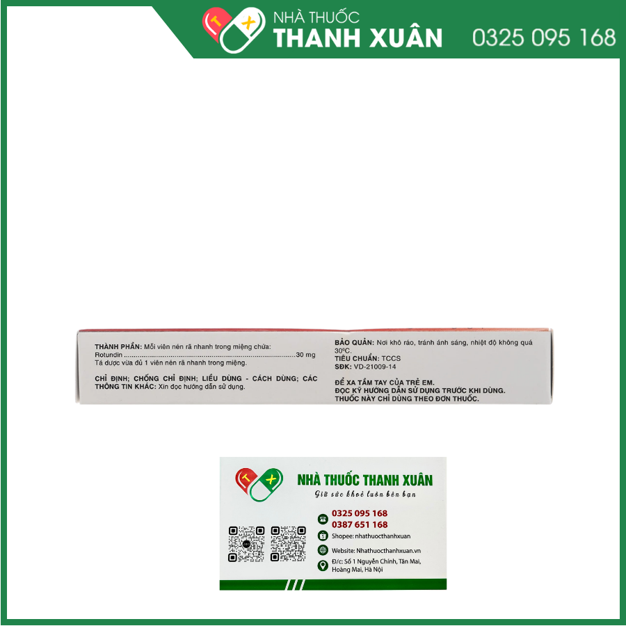 Rotundin-SPM 30mg giúp giảm lo âu, căng thẳng